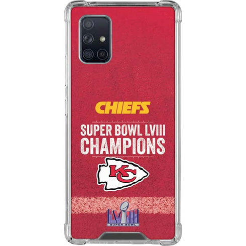 NFL Chiefs Super Bowl LVIII Champions Galaxy A71 5G Clear Case