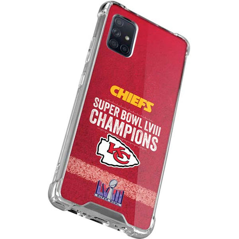 NFL Chiefs Super Bowl LVIII Champions Galaxy A71 5G Clear Case