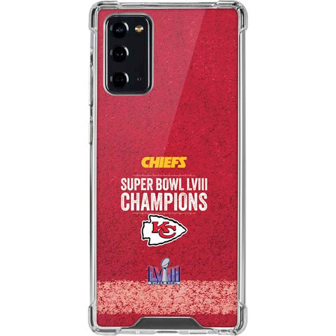 NFL Chiefs Super Bowl LVIII Champions Galaxy Note20 5G Clear Case