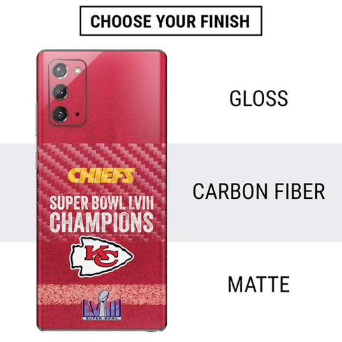 NFL Chiefs Super Bowl LVIII Champions Galaxy Note20 5G Skin