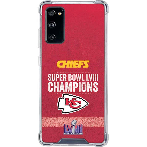 NFL Chiefs Super Bowl LVIII Champions Galaxy S20 FE Clear Case