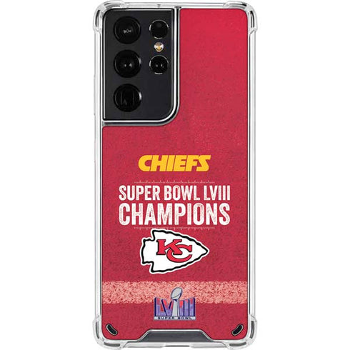 NFL Chiefs Super Bowl LVIII Champions Galaxy S21 Ultra 5G Clear Case