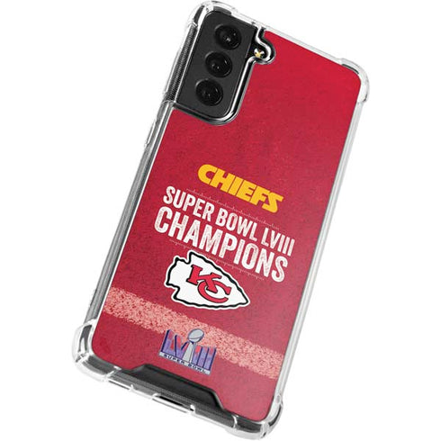 NFL Chiefs Super Bowl LVIII Champions Galaxy S22 Clear Case