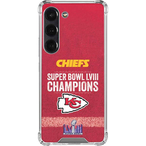 NFL Chiefs Super Bowl LVIII Champions Galaxy S23 Clear Case
