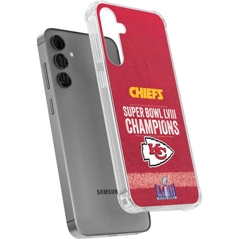NFL Chiefs Super Bowl LVIII Champions Galaxy S24 Plus Clear Case