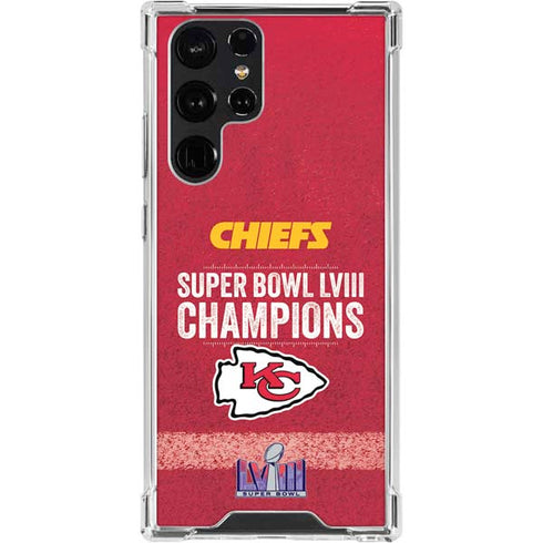NFL Chiefs Super Bowl LVIII Champions Galaxy S24 Ultra Clear Case