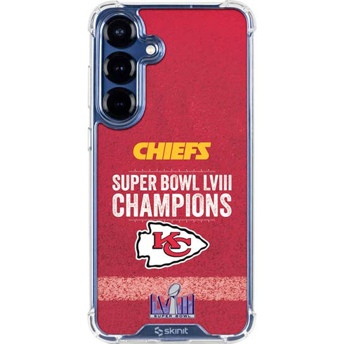 NFL Chiefs Super Bowl LVIII Champions Galaxy S25 Plus Clear Case