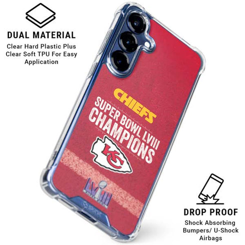 NFL Chiefs Super Bowl LVIII Champions Galaxy S25 Plus Clear Case