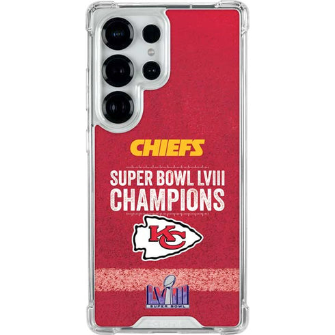 NFL Chiefs Super Bowl LVIII Champions Galaxy S25 Ultra Clear Case