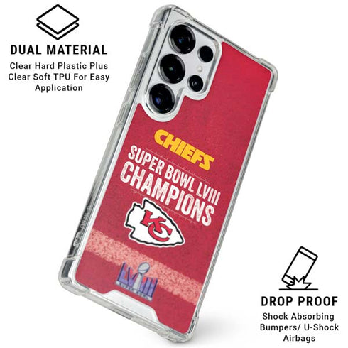 NFL Chiefs Super Bowl LVIII Champions Galaxy S25 Ultra Clear Case