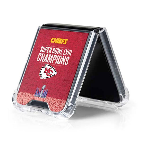 NFL Chiefs Super Bowl LVIII Champions Galaxy Z Flip5 5G Clear Case