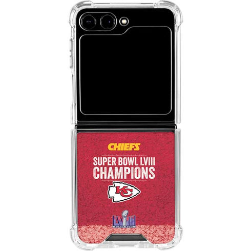 NFL Chiefs Super Bowl LVIII Champions Galaxy Z Flip6 Clear Case