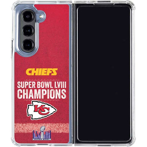 NFL Chiefs Super Bowl LVIII Champions Galaxy Z Fold5 5G Clear Case