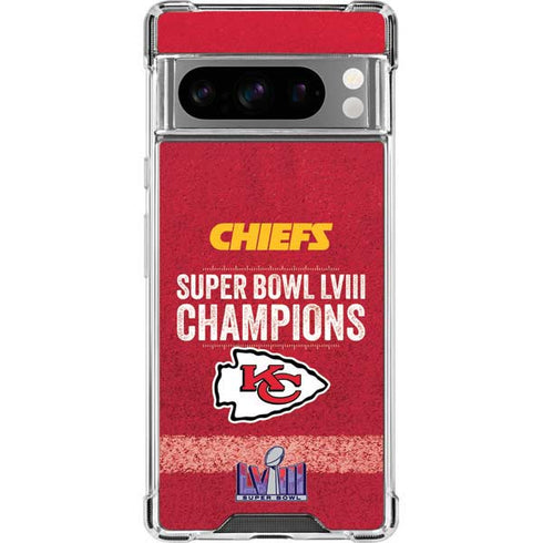 NFL Chiefs Super Bowl LVIII Champions Google Pixel 8 Pro Clear Case