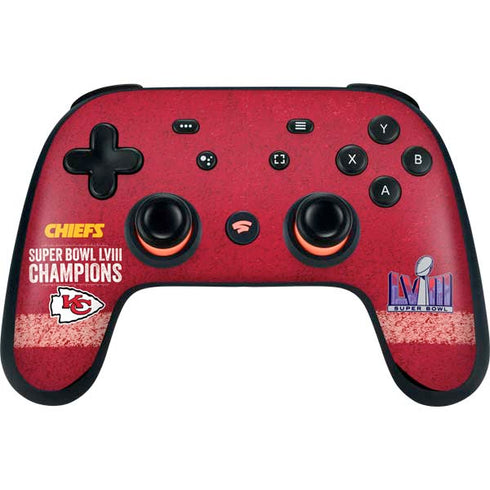 NFL Chiefs Super Bowl LVIII Champions Google Stadia Controller Skin