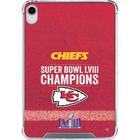 NFL Chiefs Super Bowl LVIII Champions iPad 11th Gen (2025) Clear Case