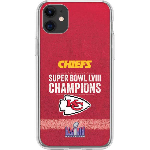NFL Chiefs Super Bowl LVIII Champions iPhone 11 Clear Case