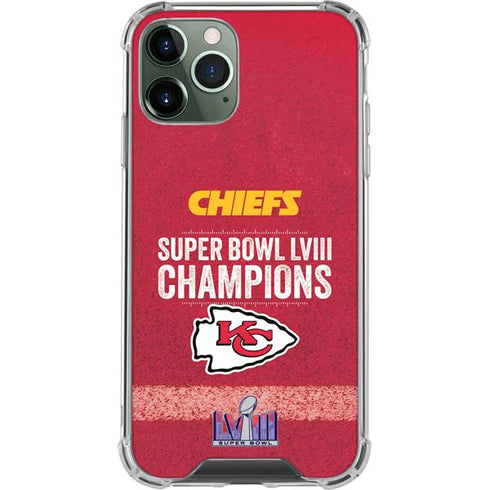 NFL Chiefs Super Bowl LVIII Champions iPhone 11 Pro Max Clear Case