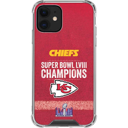 NFL Chiefs Super Bowl LVIII Champions iPhone 12 Clear Case