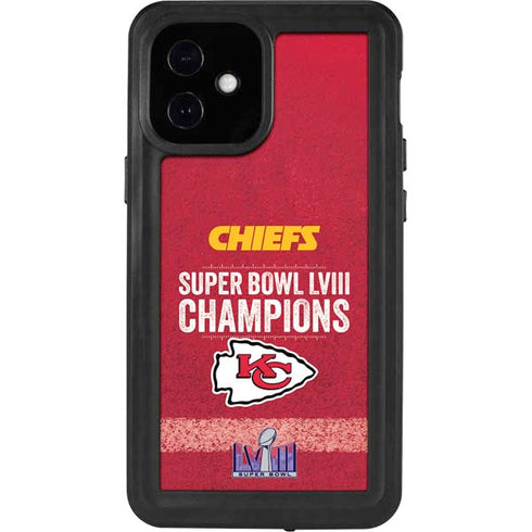 NFL Chiefs Super Bowl LVIII Champions iPhone 12 Mini Waterproof Case