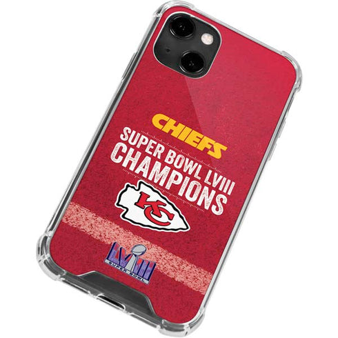 NFL Chiefs Super Bowl LVIII Champions iPhone 13 Clear Case