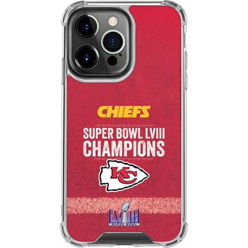 NFL Chiefs Super Bowl LVIII Champions iPhone 13 Pro Clear Case