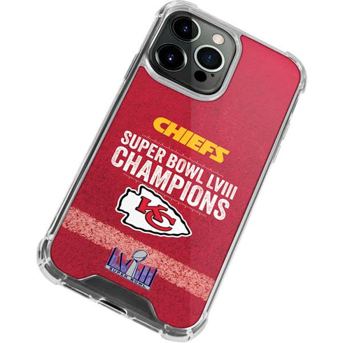 NFL Chiefs Super Bowl LVIII Champions iPhone 13 Pro Max Clear Case