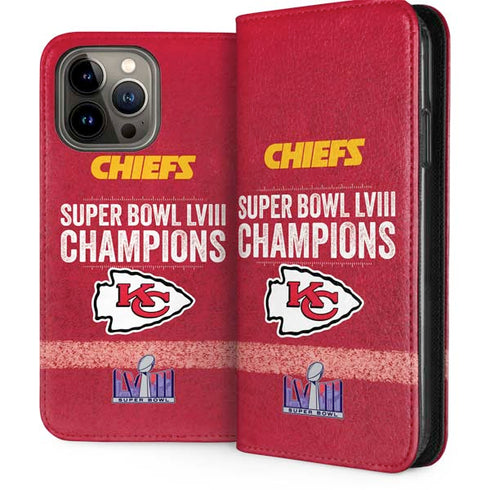 NFL Chiefs Super Bowl LVIII Champions iPhone 13 Pro Max Folio Case