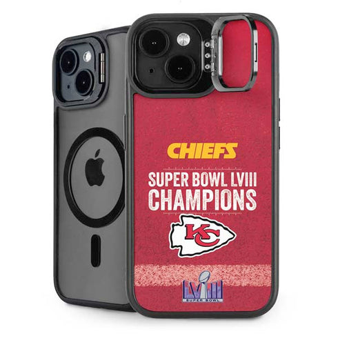 NFL Chiefs Super Bowl LVIII Champions iPhone 14 Plus Kickstand Case