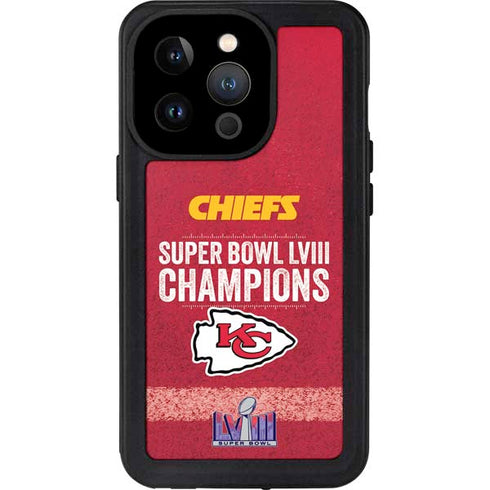 NFL Chiefs Super Bowl LVIII Champions iPhone 14 Pro Waterproof Case