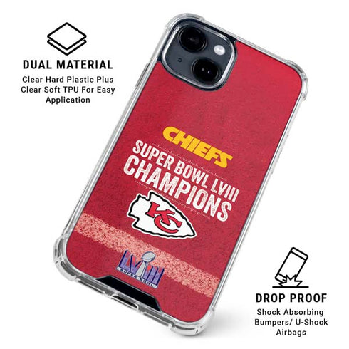 NFL Chiefs Super Bowl LVIII Champions iPhone 15 Clear Case