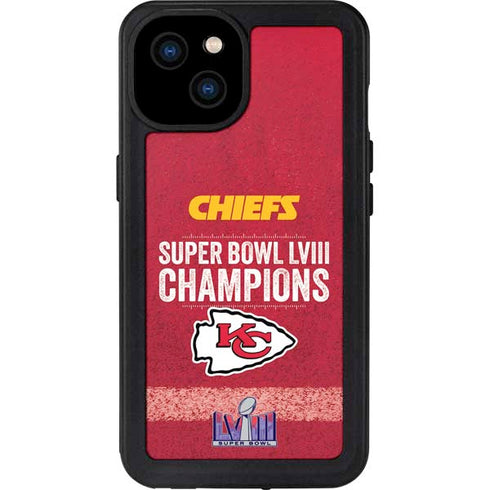 NFL Chiefs Super Bowl LVIII Champions iPhone 15 Plus Waterproof Case