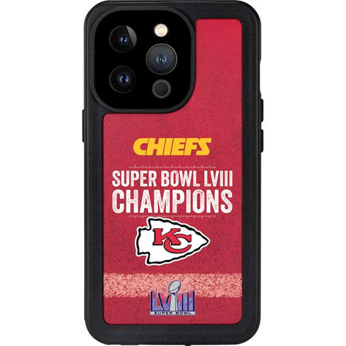 NFL Chiefs Super Bowl LVIII Champions iPhone 15 Pro Waterproof Case