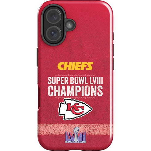 NFL Chiefs Super Bowl LVIII Champions iPhone 16 Impact Case