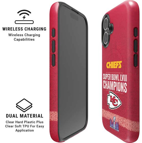 NFL Chiefs Super Bowl LVIII Champions iPhone 16 Magsafe Impact Case
