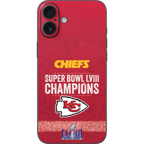 NFL Chiefs Super Bowl LVIII Champions iPhone 16 Plus Skin