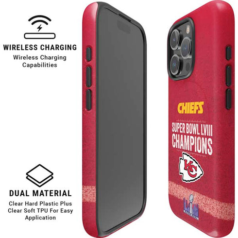 NFL Chiefs Super Bowl LVIII Champions iPhone 16 Pro Max Magsafe Impact Case