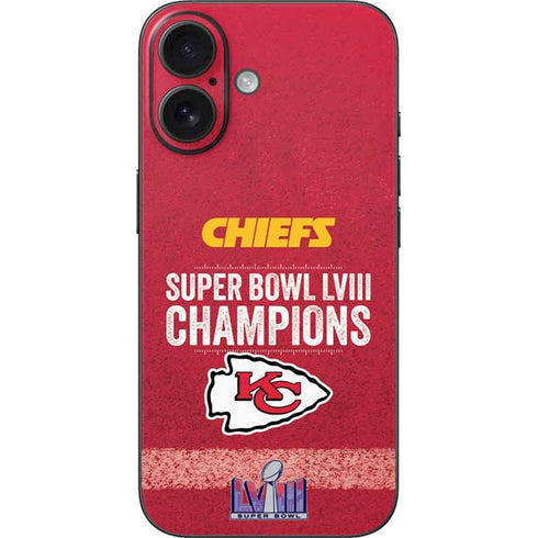 NFL Chiefs Super Bowl LVIII Champions iPhone 16 Skin