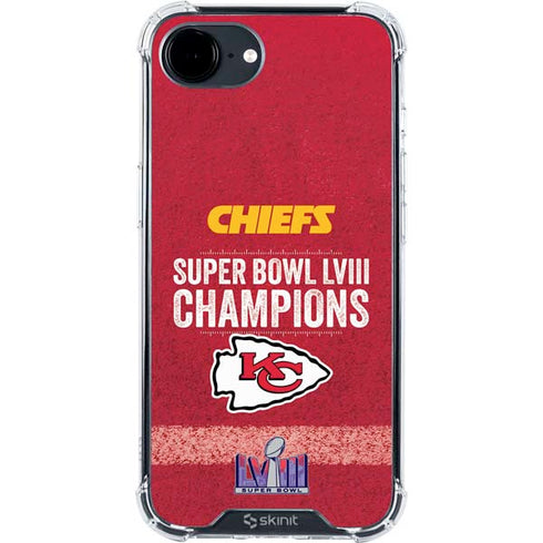 NFL Chiefs Super Bowl LVIII Champions iPhone 16e Clear Case