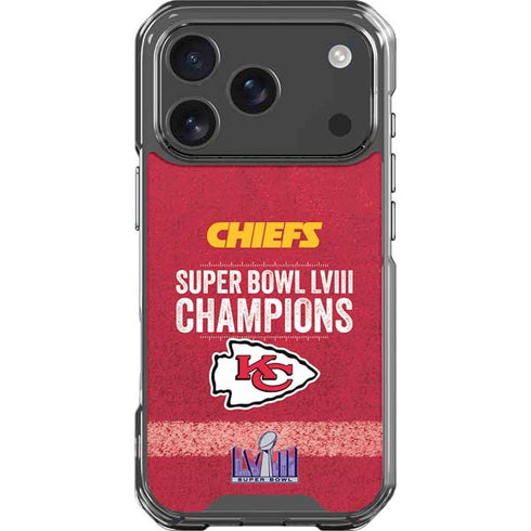 NFL Chiefs Super Bowl LVIII Champions iPhone 18 Pro Clear Case