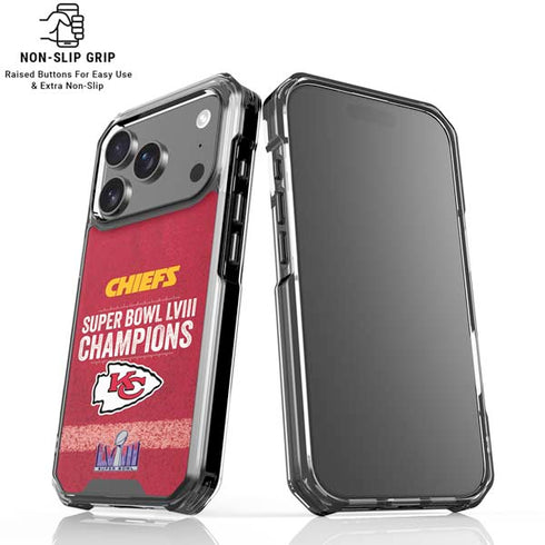 NFL Chiefs Super Bowl LVIII Champions iPhone 18 Pro Clear Case