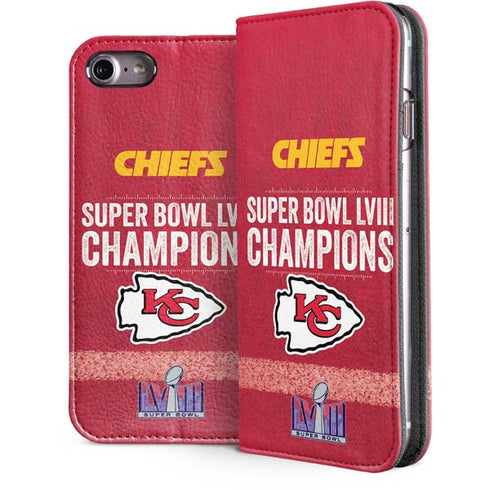 NFL Chiefs Super Bowl LVIII Champions iPhone 7 Folio Case