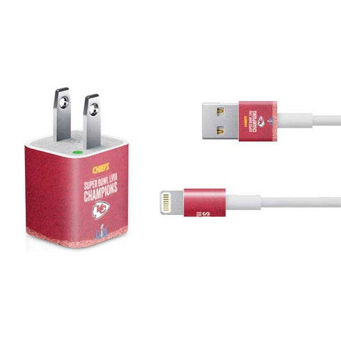 NFL Chiefs Super Bowl LVIII Champions iPhone Charger (5W USB) Skin