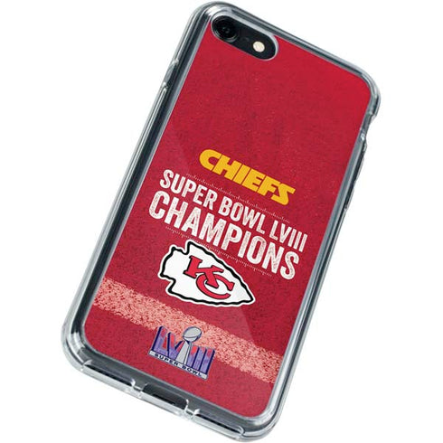 NFL Chiefs Super Bowl LVIII Champions iPhone SE (2nd & 3rd Gen) Clear Case