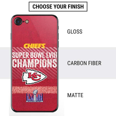 NFL Chiefs Super Bowl LVIII Champions iPhone SE (2nd & 3rd Gen) Skin
