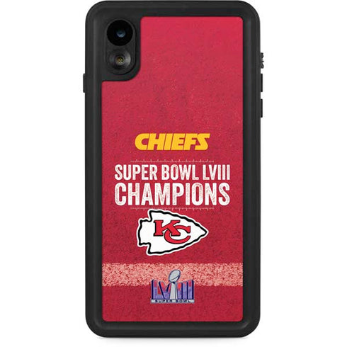 NFL Chiefs Super Bowl LVIII Champions iPhone XR Waterproof Case