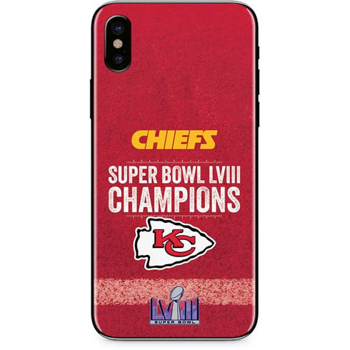 NFL Chiefs Super Bowl LVIII Champions iPhone XS Skin