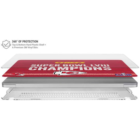 NFL Chiefs Super Bowl LVIII Champions MacBook Air 15in (2023-2025) Case plus Skin