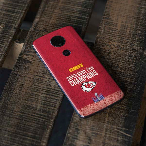 NFL Chiefs Super Bowl LVIII Champions Moto E5 Plus Skin