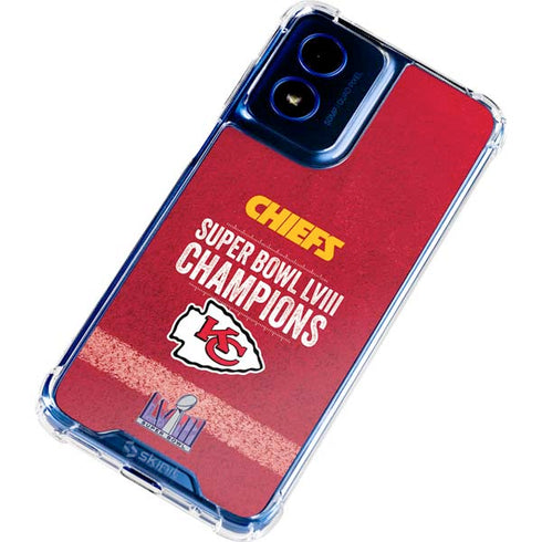 NFL Chiefs Super Bowl LVIII Champions Moto G Play 4G (2024) Clear Case